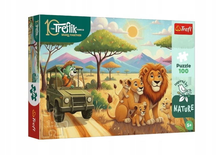 TREFL 16593 Puzzle 100 Lwy / Rodzina Treflików