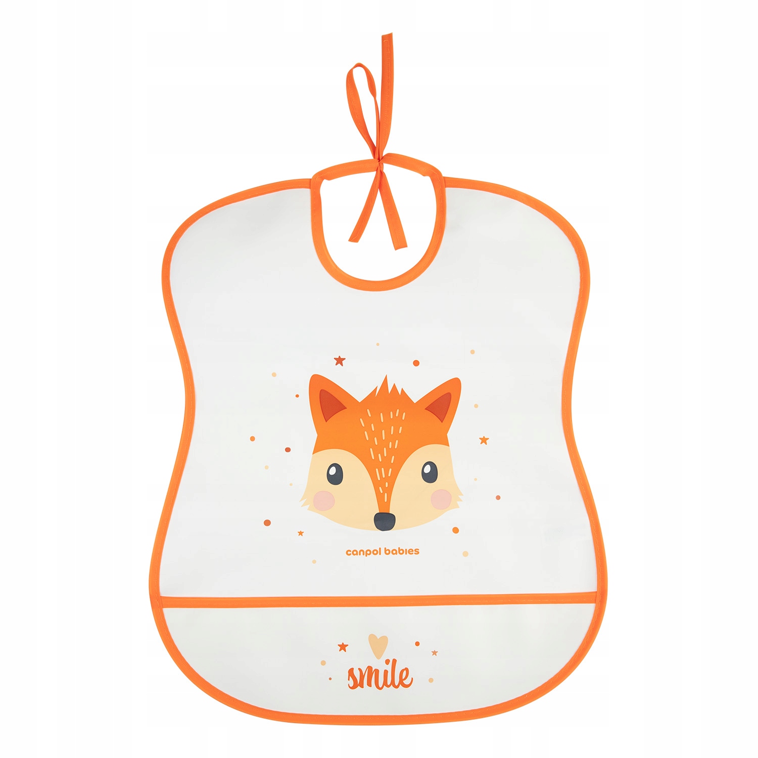 CANPOL 2/919_ora Miękki śliniak wodoodporny z kieszonką CUTE ANIMALS