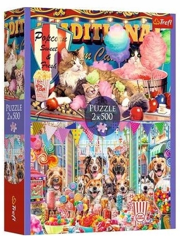 TREFL 37495 Puzzle 2x500 Puszyści przyjaciele