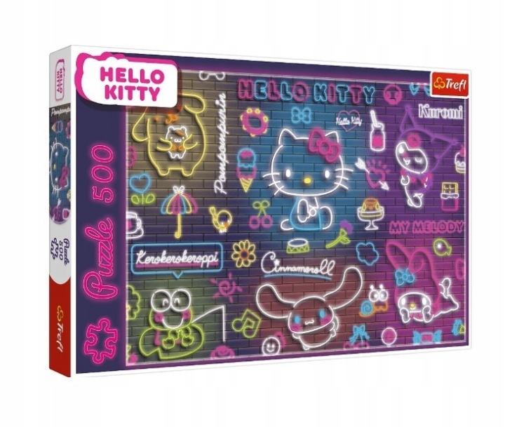 TREFL 37523 Puzzle 500 Neon Hello Kitty