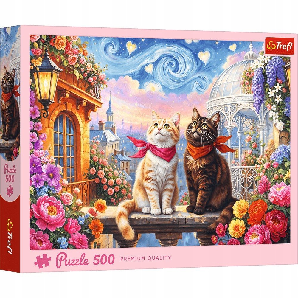 TREFL 37553 Puzzle 500 Zakochane mruczki