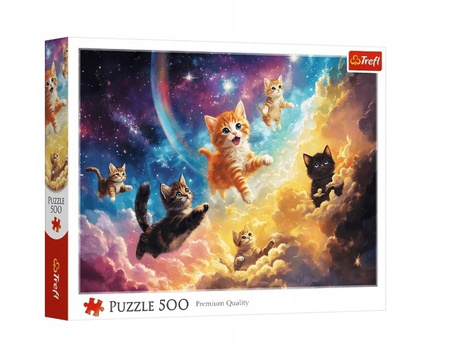 TREFL 37557 Puzzle 500 Kosmiczne kotki