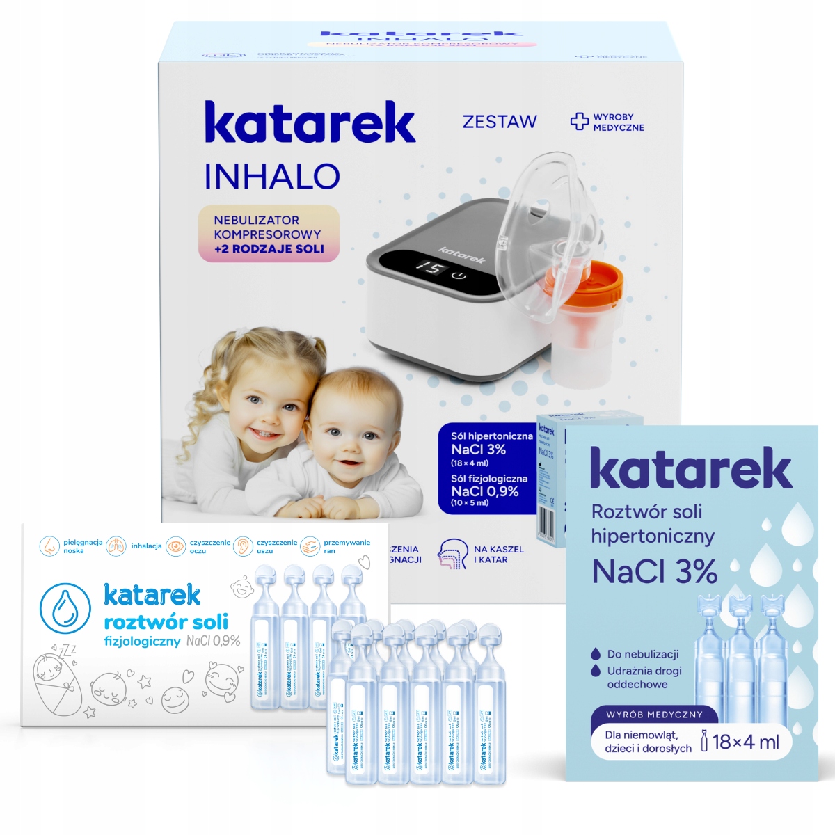 KATAREK Inhalo zestaw + 2 rodzaje soli