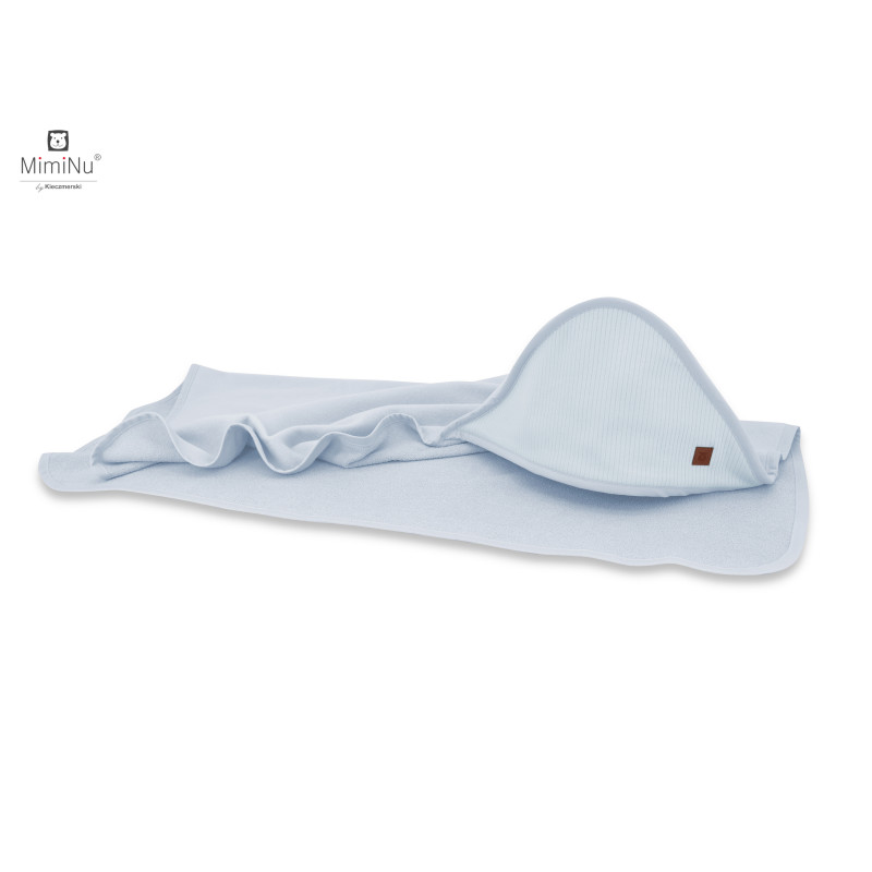 KIECZMERSKI Okrycie kąpielowe 100x100 MIMINU SOFT + myjka błękitne
