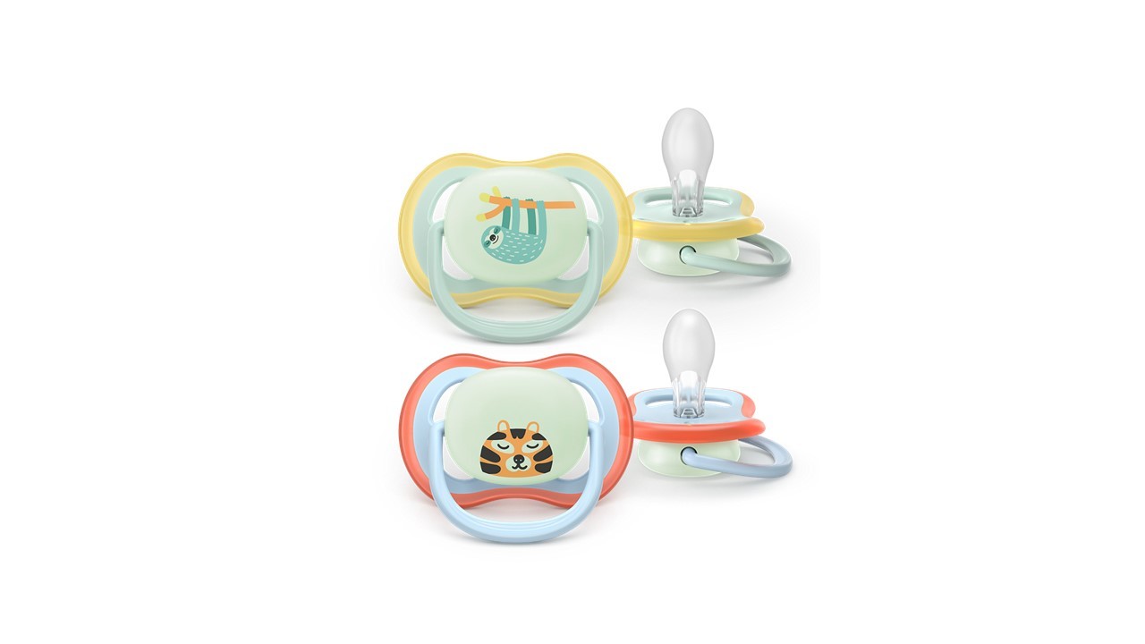 AVENT SCF376/24 Smoczek Ultra Air Night 0-6m leniwiec / tygrys