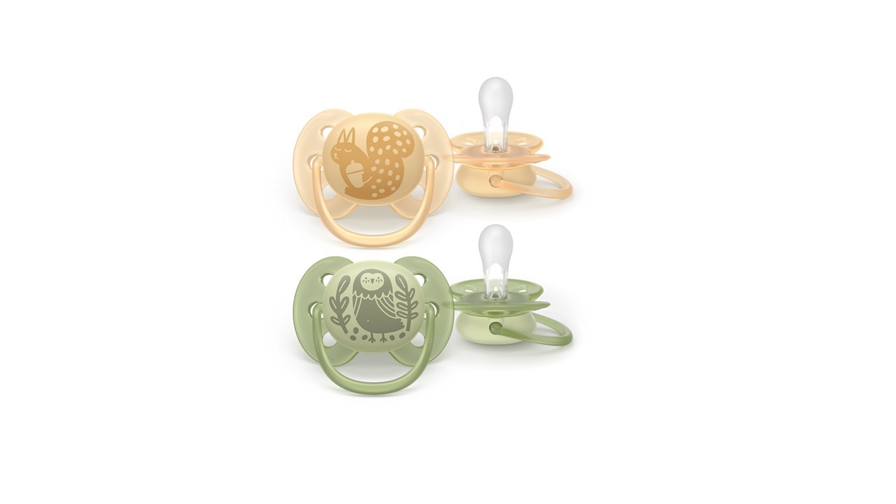AVENT SCF091/46 Smoczek Ultra Soft forest friends 6-18m wiewiórka / sowa