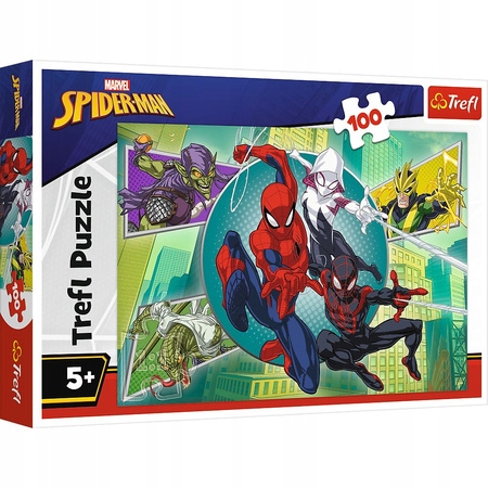 TREFL 16519 Puzzle 100 Pajęcza maska