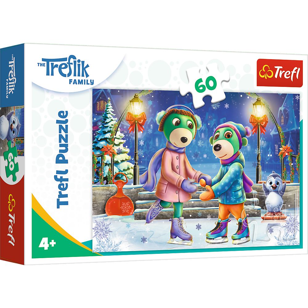 TREFL 17383 Puzzle 60 Zima u Treflików / Rodzina Treflików