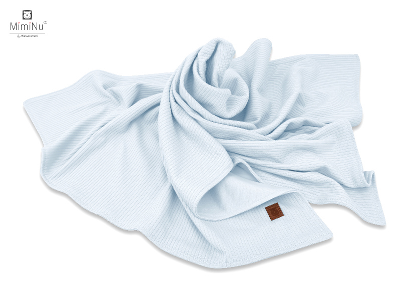 KIECZMERSKI Kocyk 75x100 cm MIMINU SOFT interlock bawełna 100% błękit