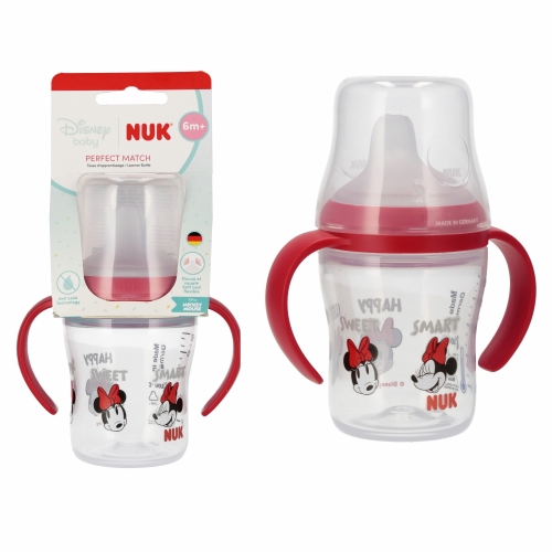 NUK CZE102153991 Butelka 150ml z uchwytami +6m MINNIE