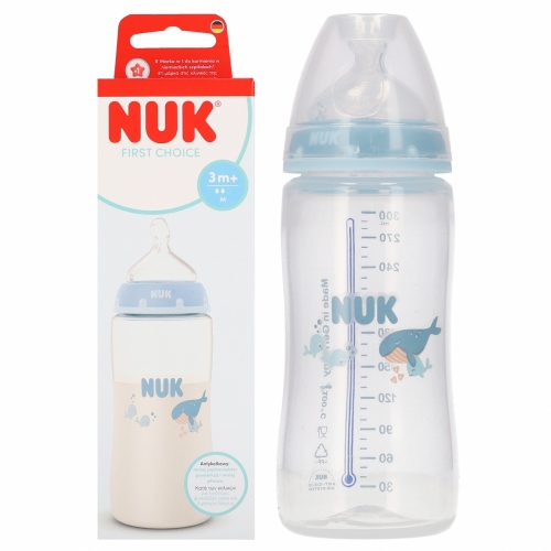 NUK 216342 Butelka 300ml +3m FC WIELORYB