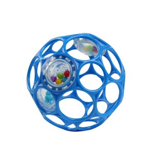 OBALL 12281-6 Piłka z grzechotką 10 cm niebieska 0m+
