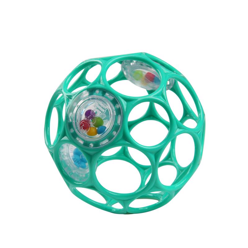 OBALL 11483-12DT Piłka z grzechotką 10 cm miętowa 0m+