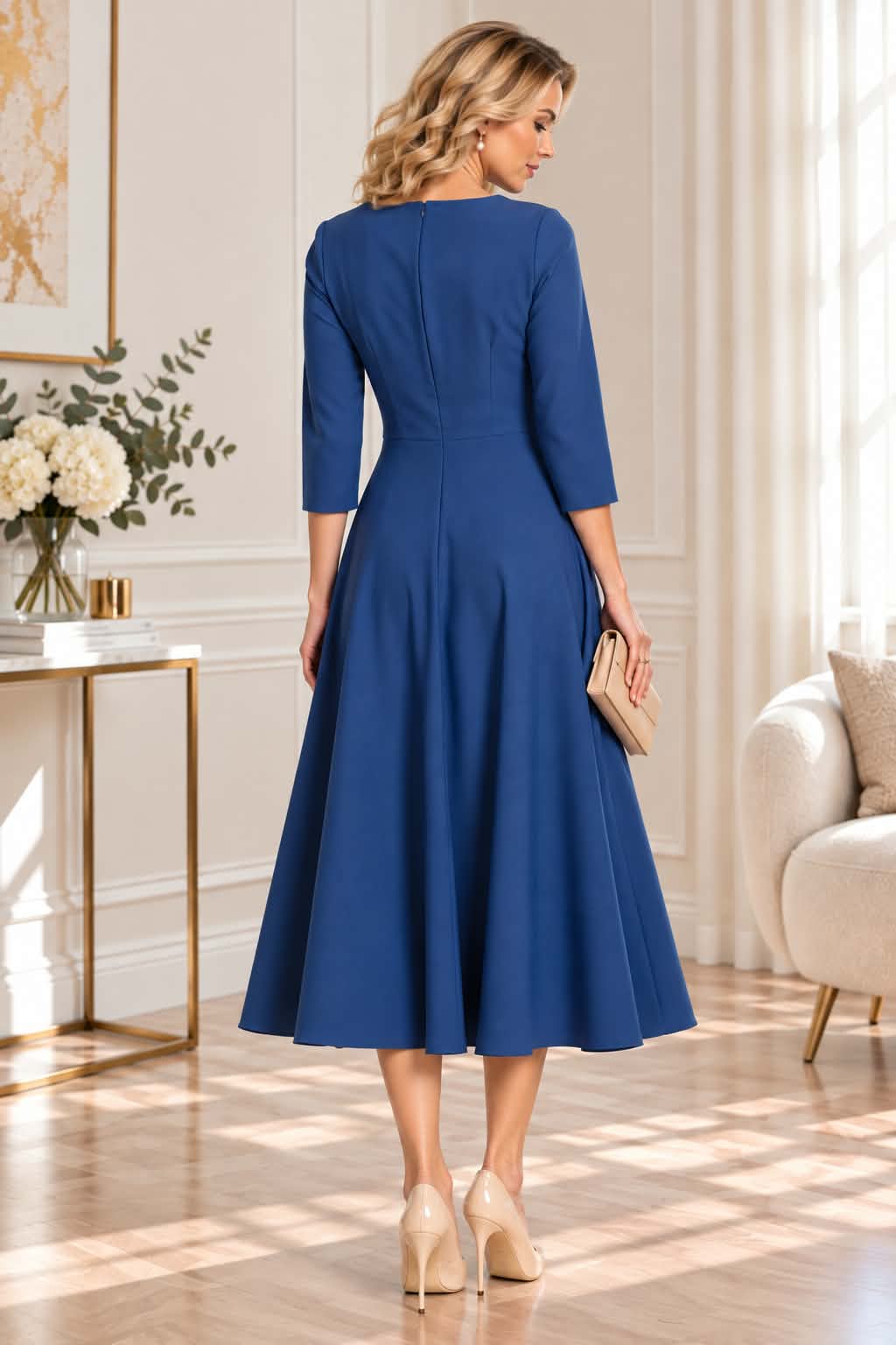 Sukienka Model T327/4 Navy - Tessita148176 - Granatowy - obrazek 2