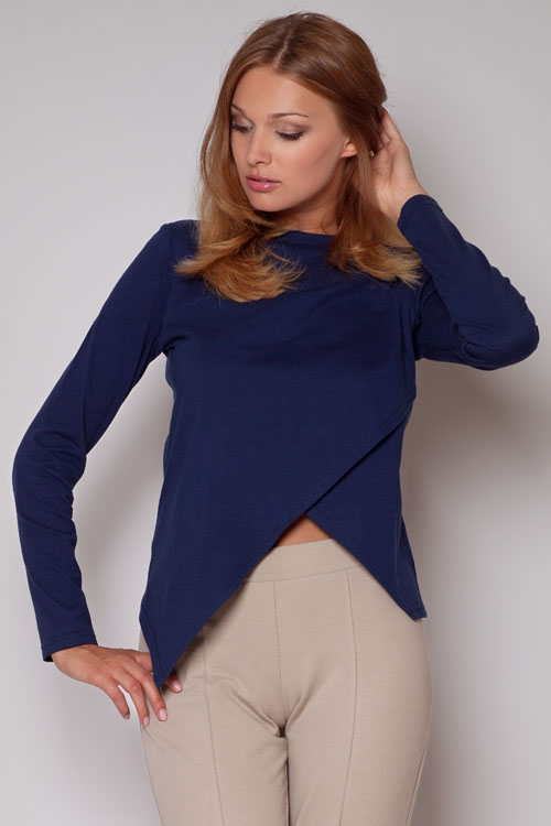 Bluzka Model 210 Navy - Figl28055 - Niebieski