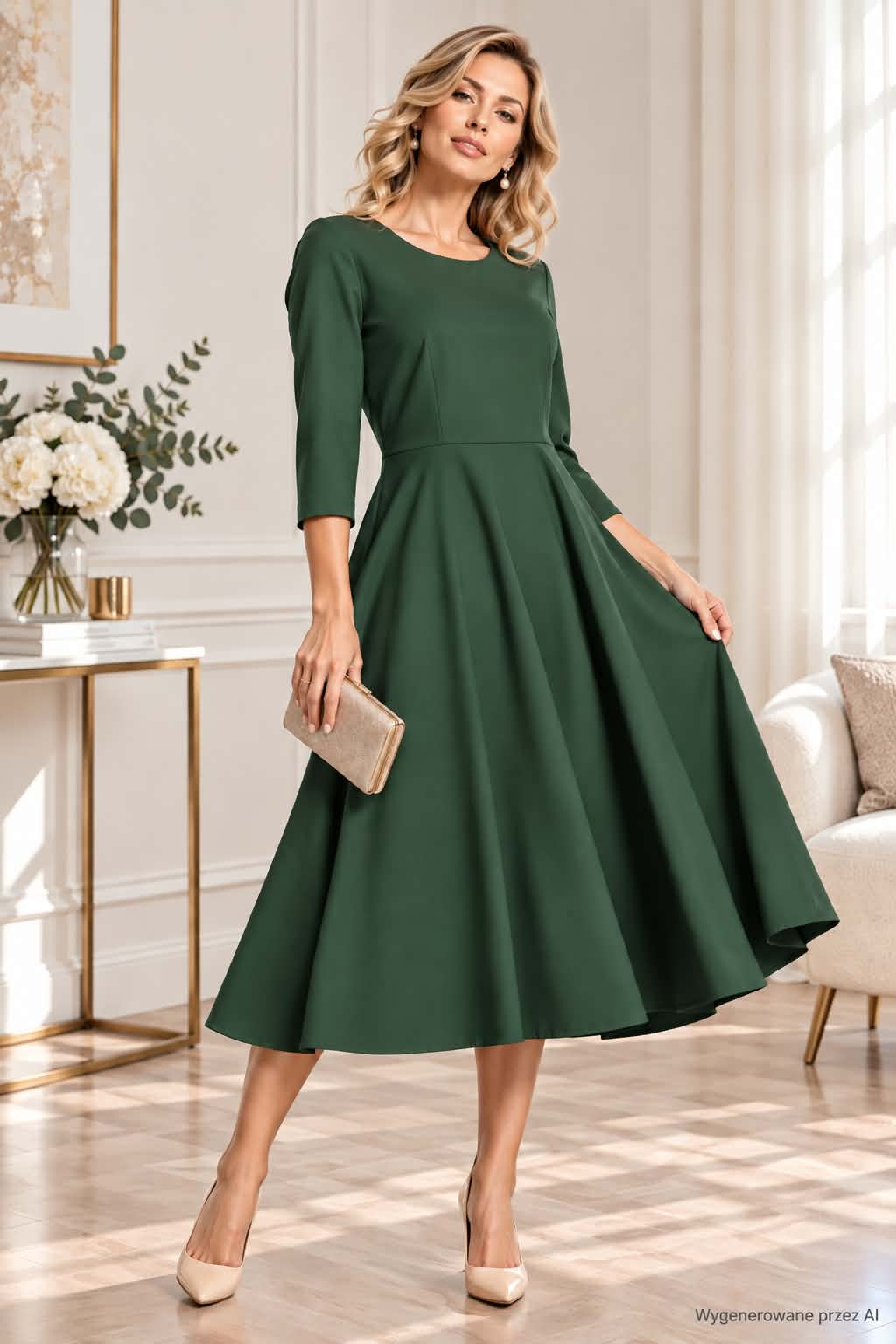 Sukienka Model T327/14 Khaki - Tessita148172 - Zielony