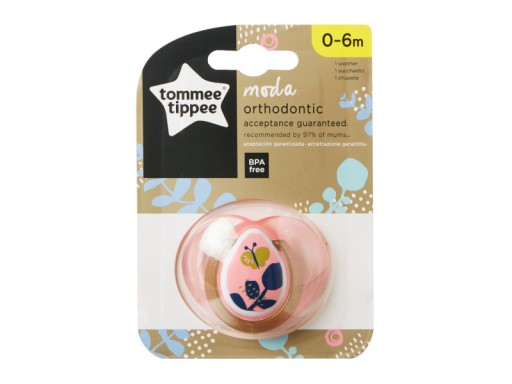 TT 43338670 Smoczek uspokajający MODA GIRL 0-6m 1 szt.+ gratis smoczek do butelki 424584