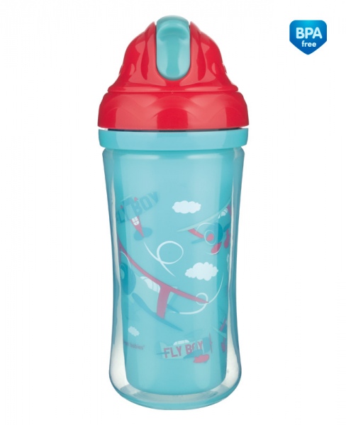 CANPOL 74/052 Bidon ze składaną rurką silikonową 260ml SAMOLOTY*