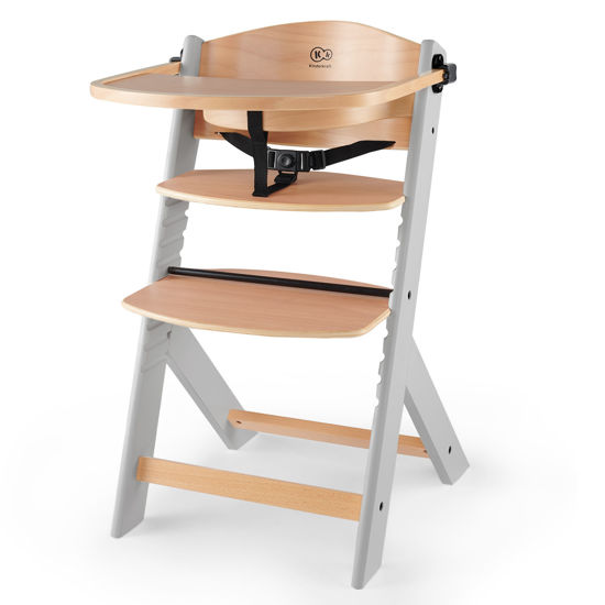 KINDERKRAFT Krzesełko do karmienia ENOCK natural grey 15095