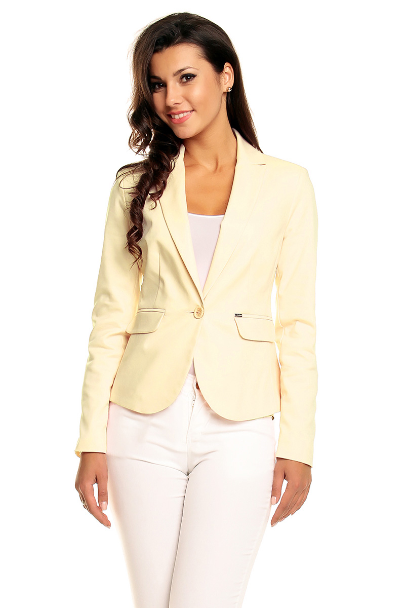 Żakiet Model 03 Light Yellow - Cabba118955 - Żółty