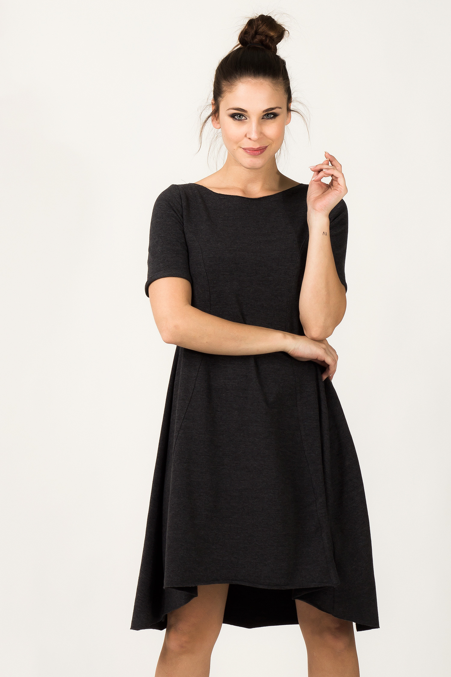 Sukienka Model Nadia 8 Dark Grey - Tessita36101 - Szary
