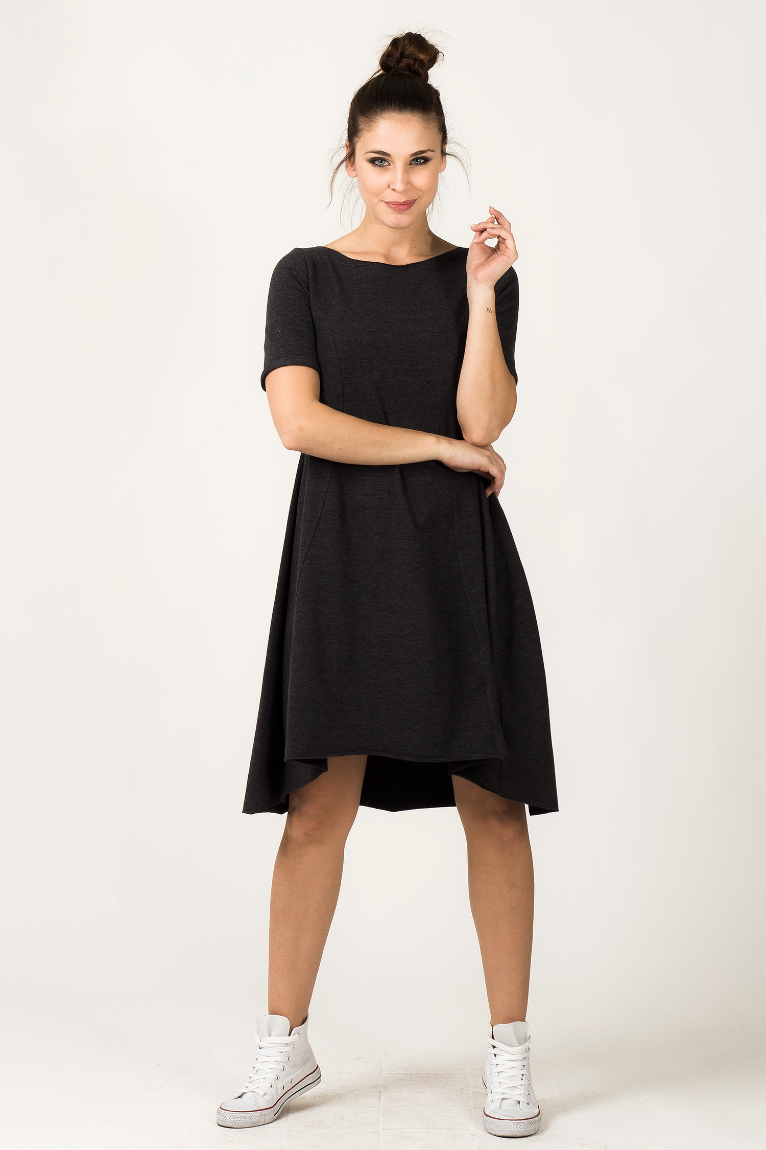 Sukienka Model Nadia 8 Dark Grey - Tessita36101 - Szary - obrazek 2