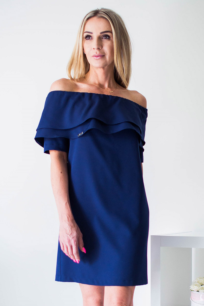 Sukienka Model Sandra Navy - Jersa119527 - Granatowy