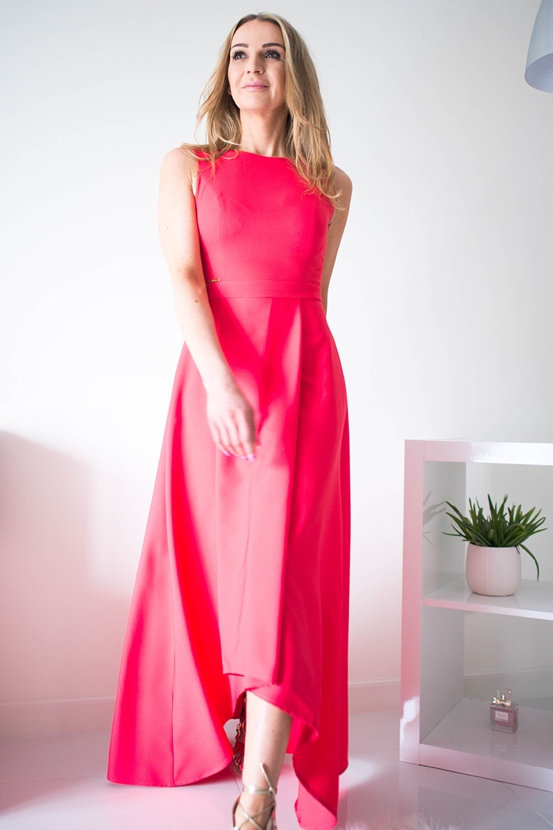 Sukienka Model Jennifer Coral - Jersa119521 - Różowy