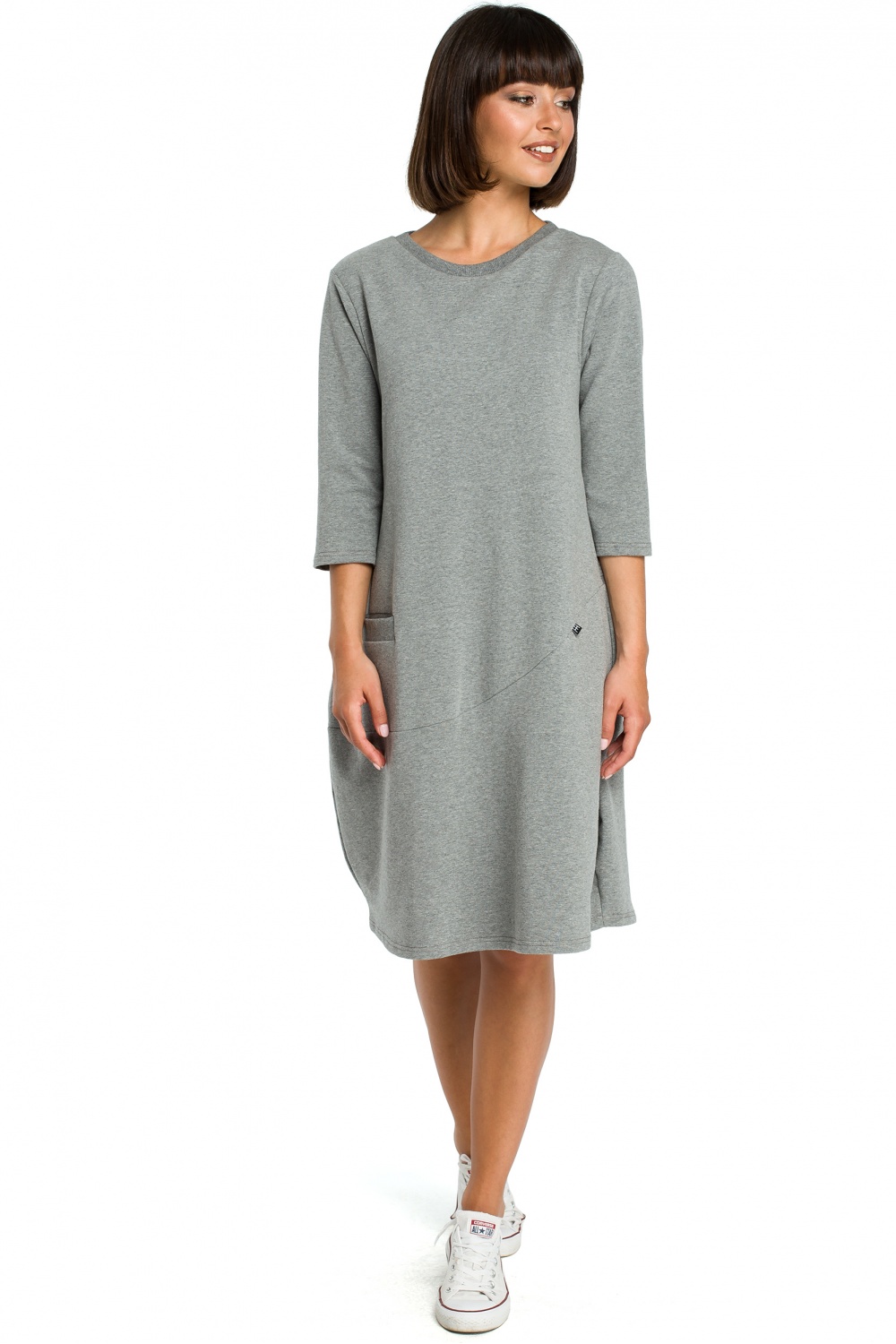 Sukienka Model B083 Grey - BeWear121648 - Szary