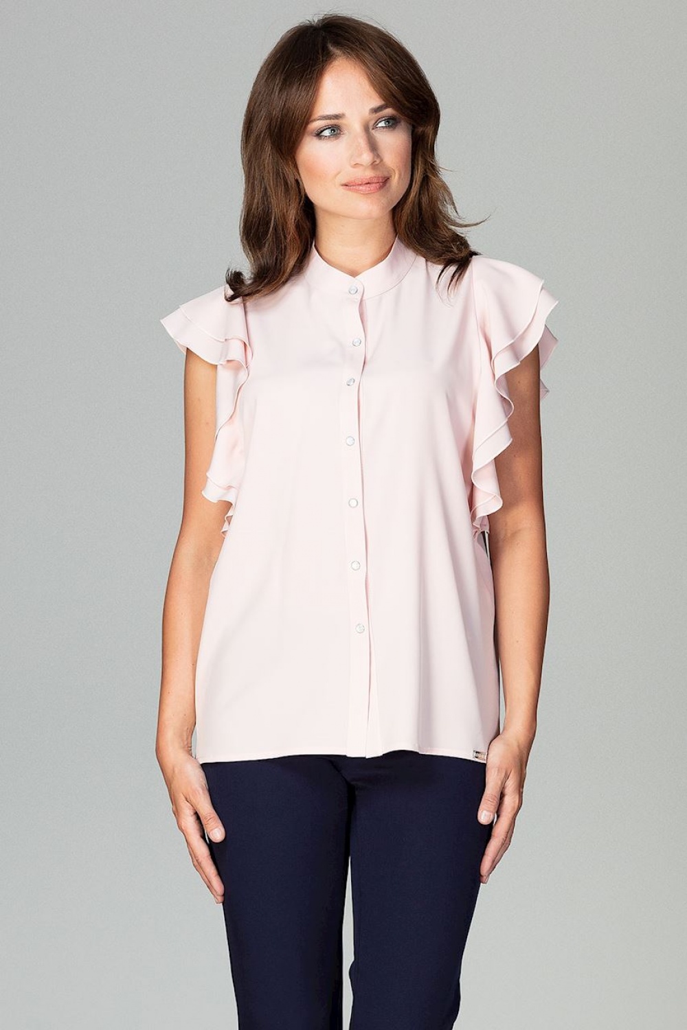 Koszula Model K482 Pink - Lenitif122499 - Różowy - obrazek 2