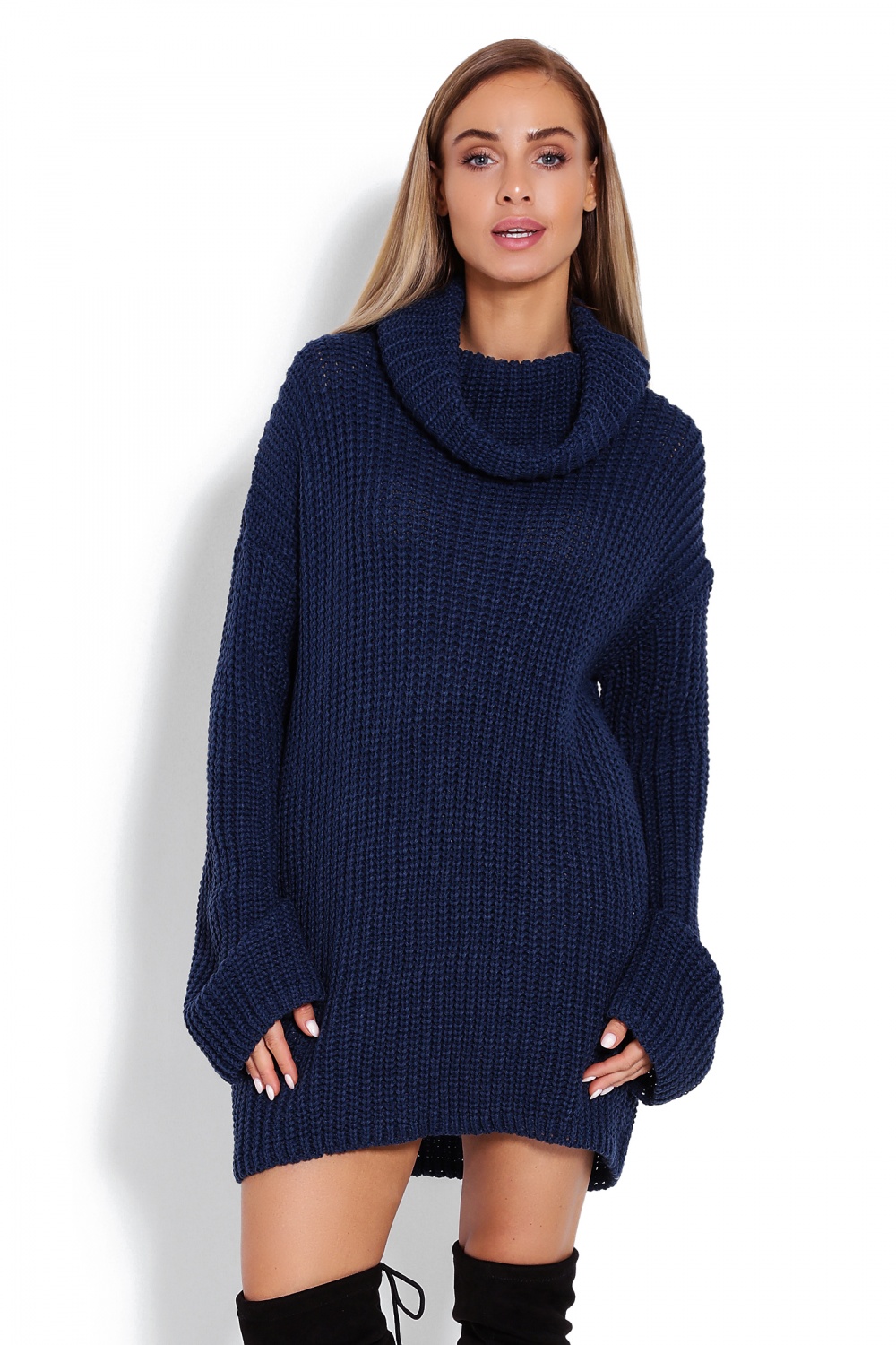 Golf Damski Model 70012 Petrol Navy - PeeKaBoo122930 - Granatowy