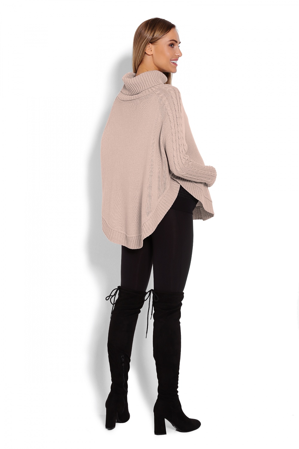 Ponczo Model 70009C Latte - PeeKaBoo122940 - Beżowy - obrazek 3