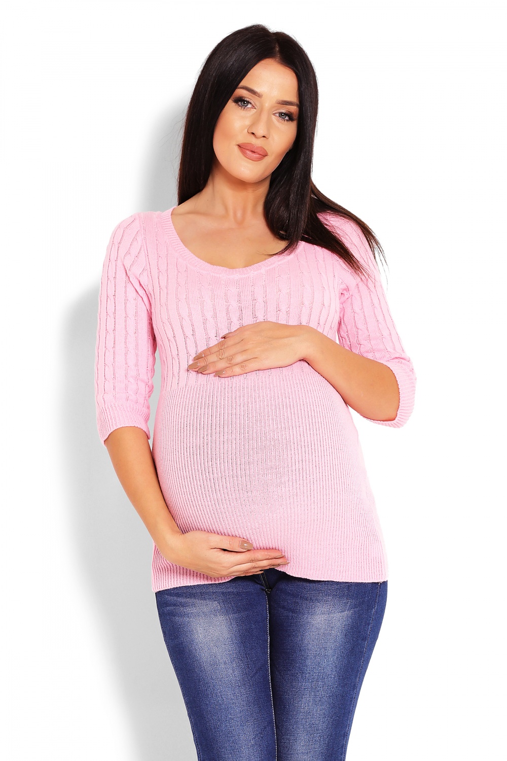 Sweter Damski Model 70008C Pink - PeeKaBoo123420 - Różowy