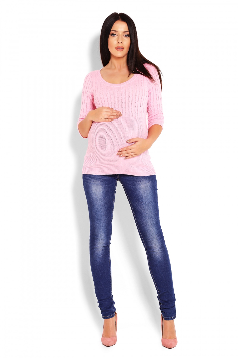 Sweter Damski Model 70008C Pink - PeeKaBoo123420 - Różowy - obrazek 2