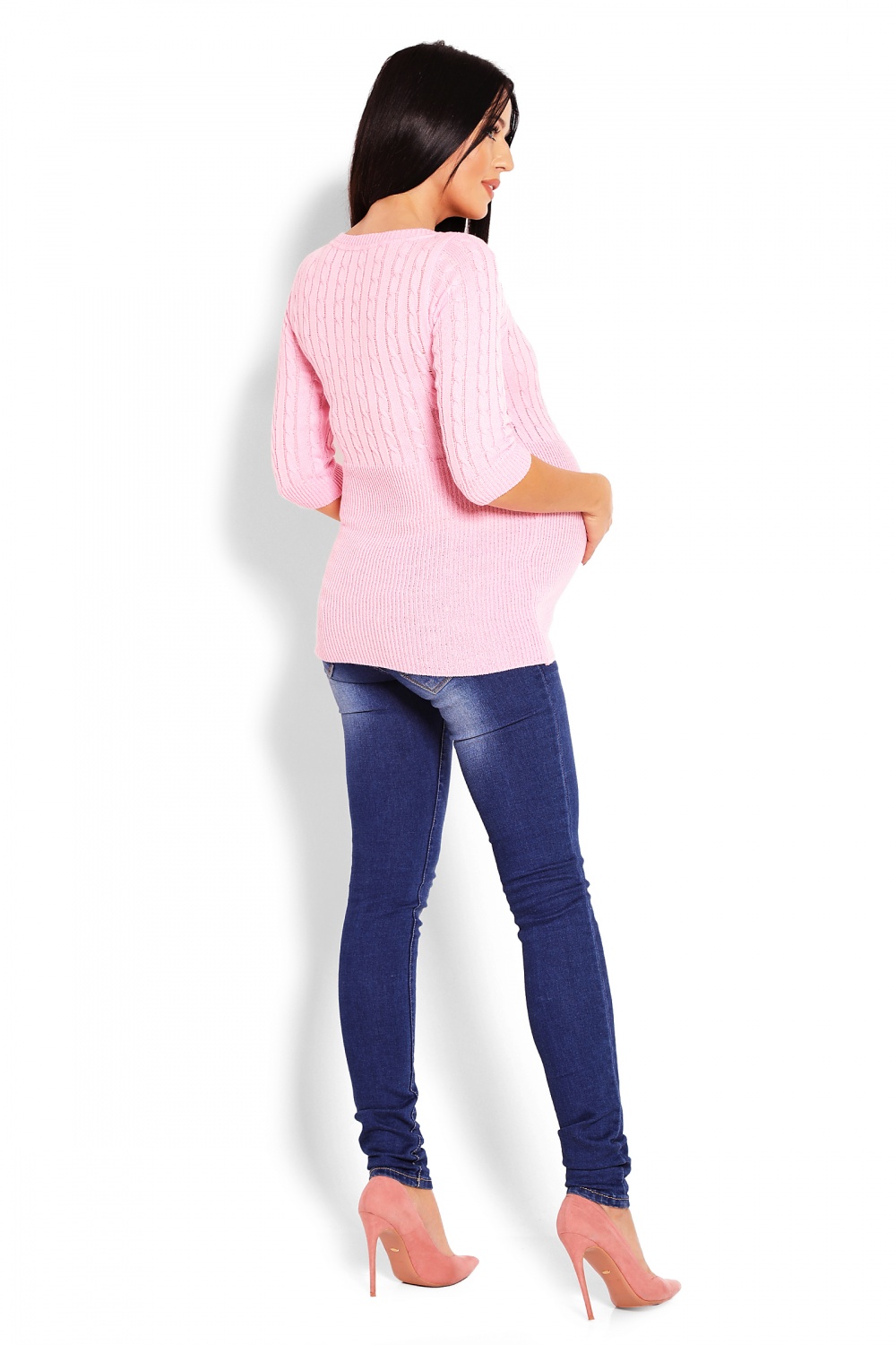 Sweter Damski Model 70008C Pink - PeeKaBoo123420 - Różowy - obrazek 3