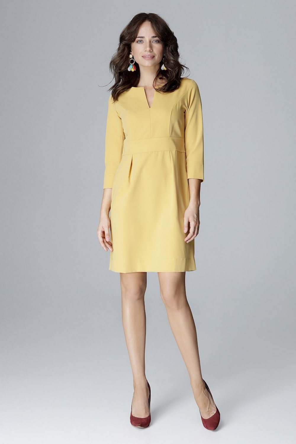 Sukienka Model L004 Yellow - Lenitif123549 - Żółty - obrazek 2