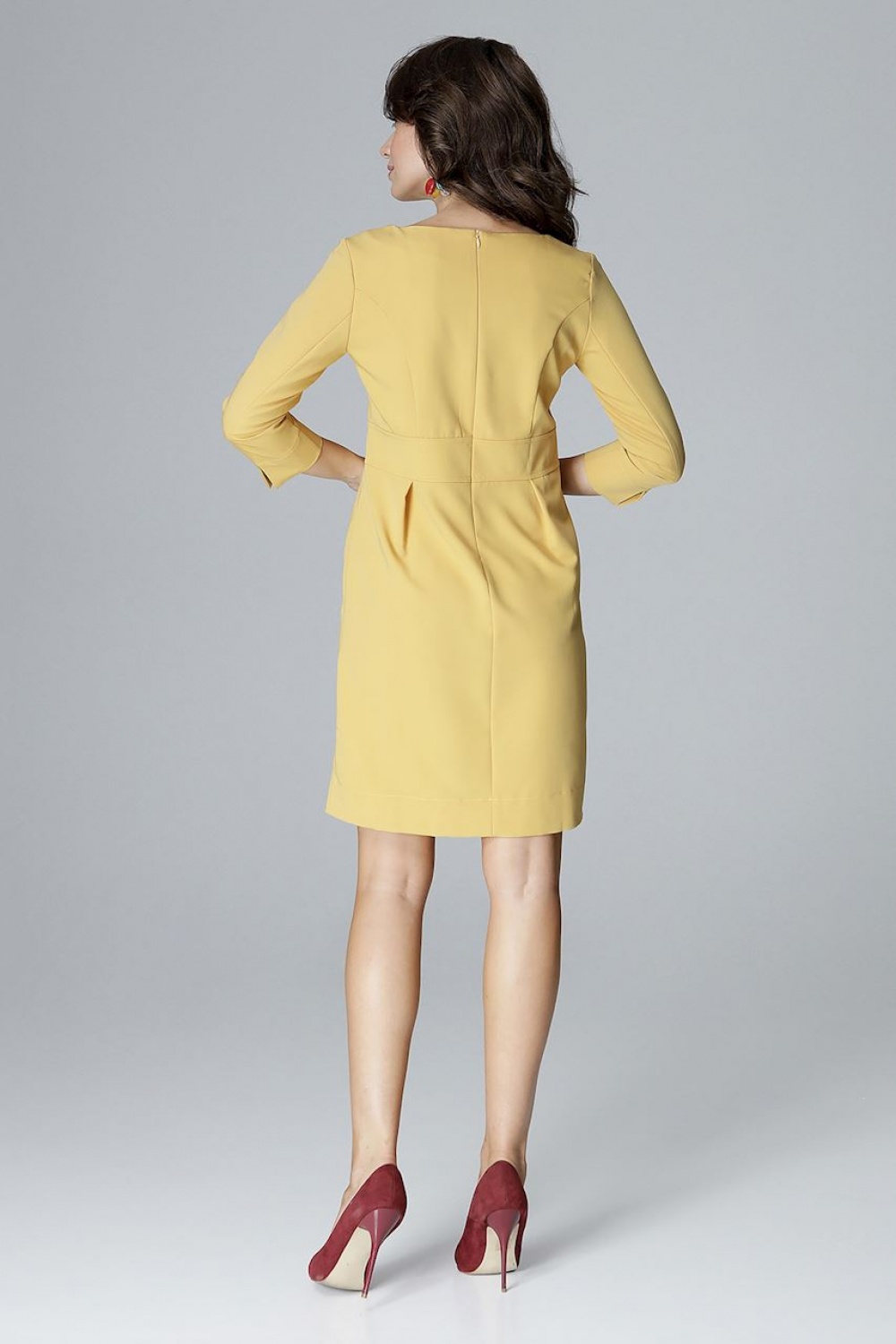 Sukienka Model L004 Yellow - Lenitif123549 - Żółty - obrazek 3