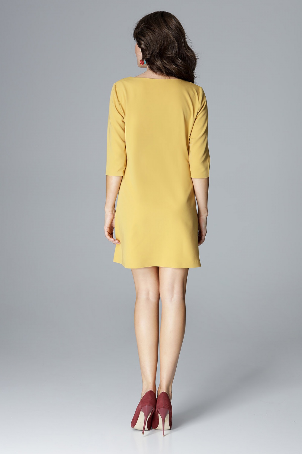 Sukienka Model L001 Yellow - Lenitif123552 - Żółty - obrazek 3