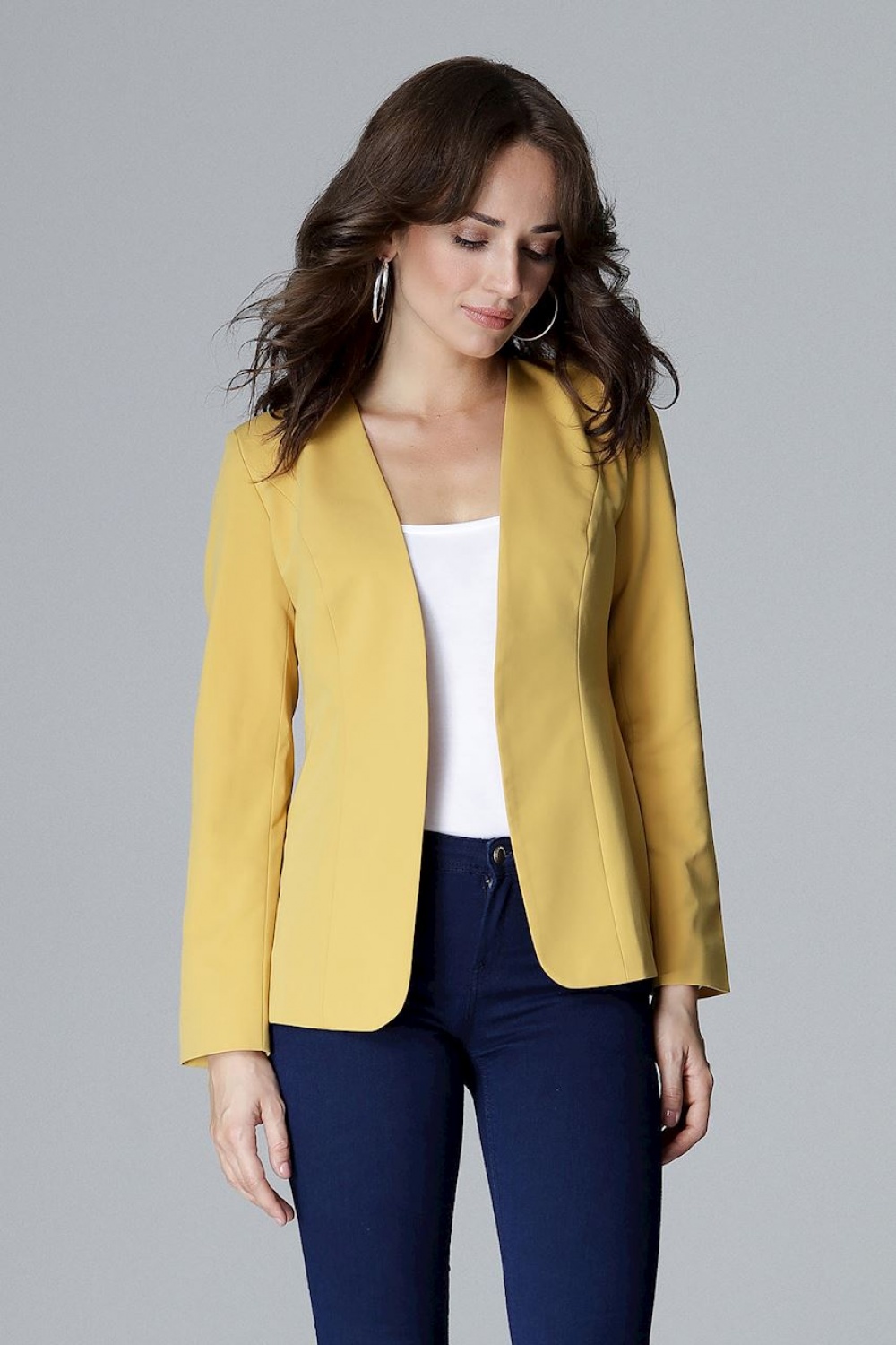 Żakiet Model L005 Yellow - Lenitif123555 - Żółty