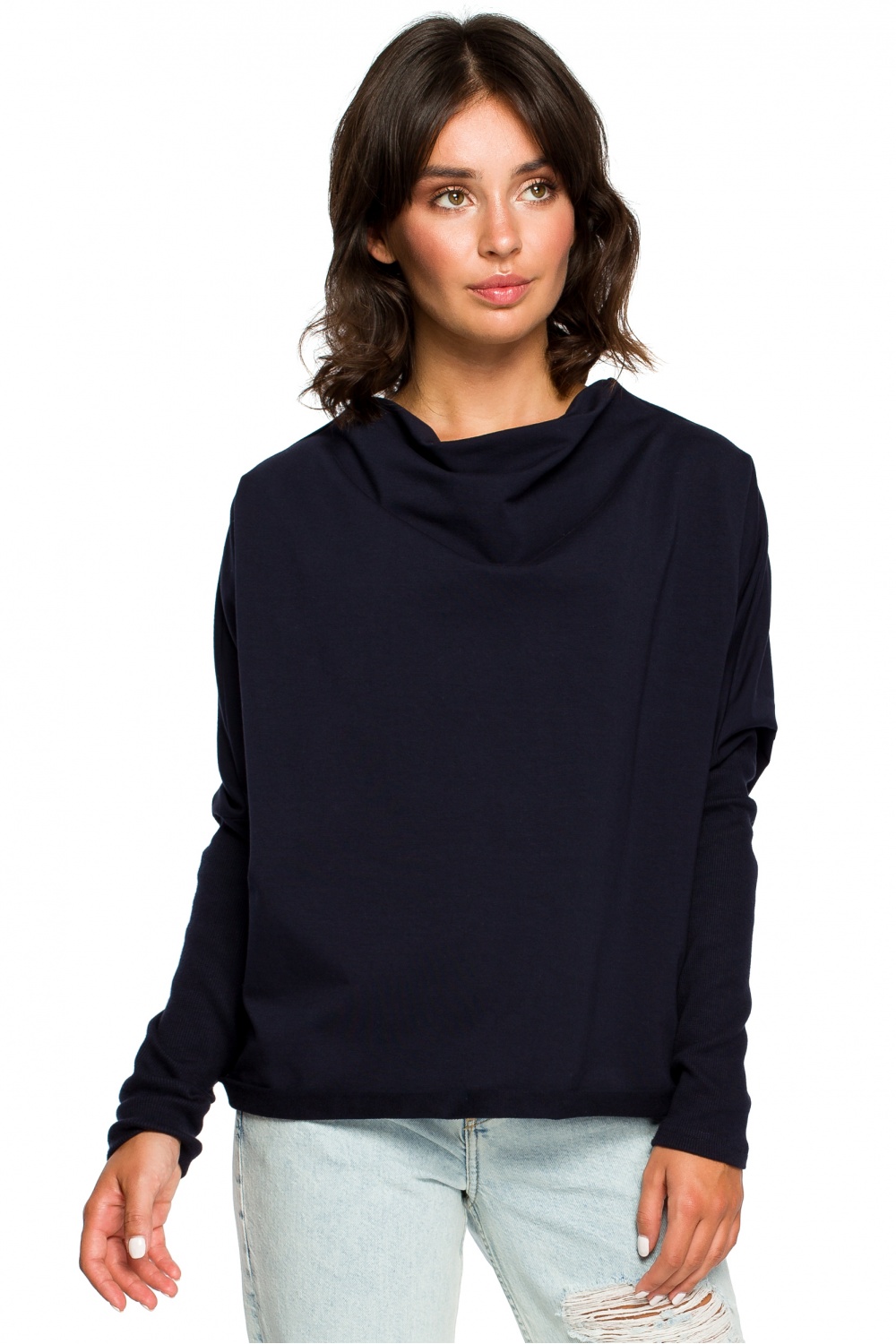 Bluza Damska Model B094 Navy - BeWear124060 - Granatowy
