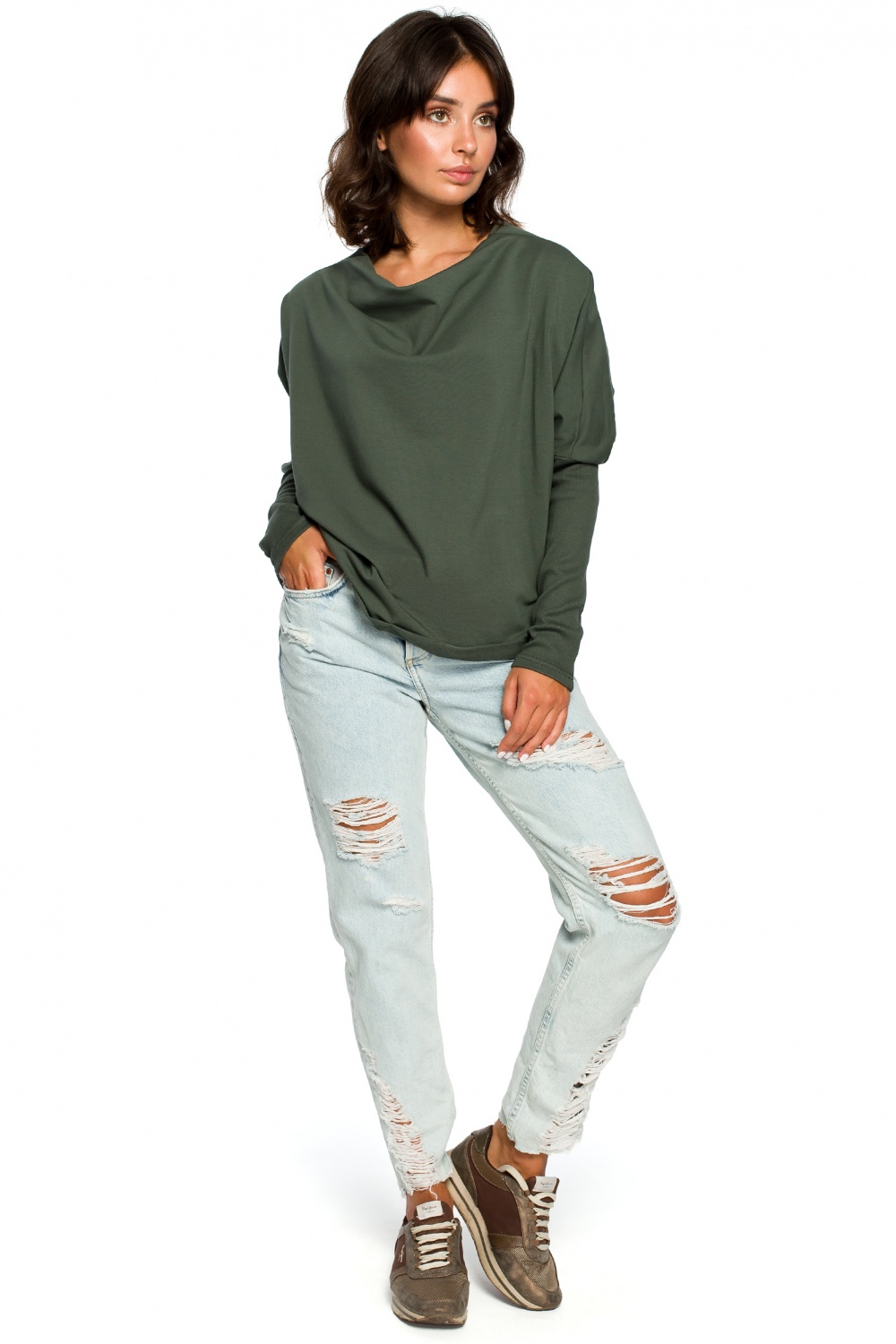 Bluza Damska Model B094 Green - BeWear124062 - Zielony - obrazek 2