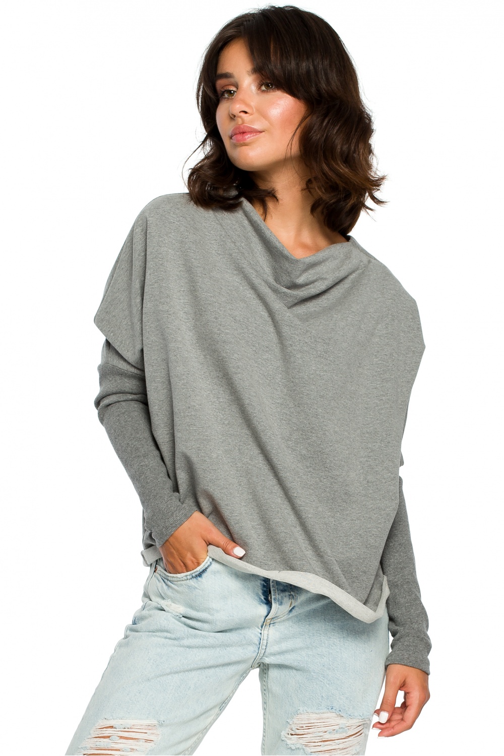 Bluza Damska Model B094 Grey - BeWear124063 - Szary