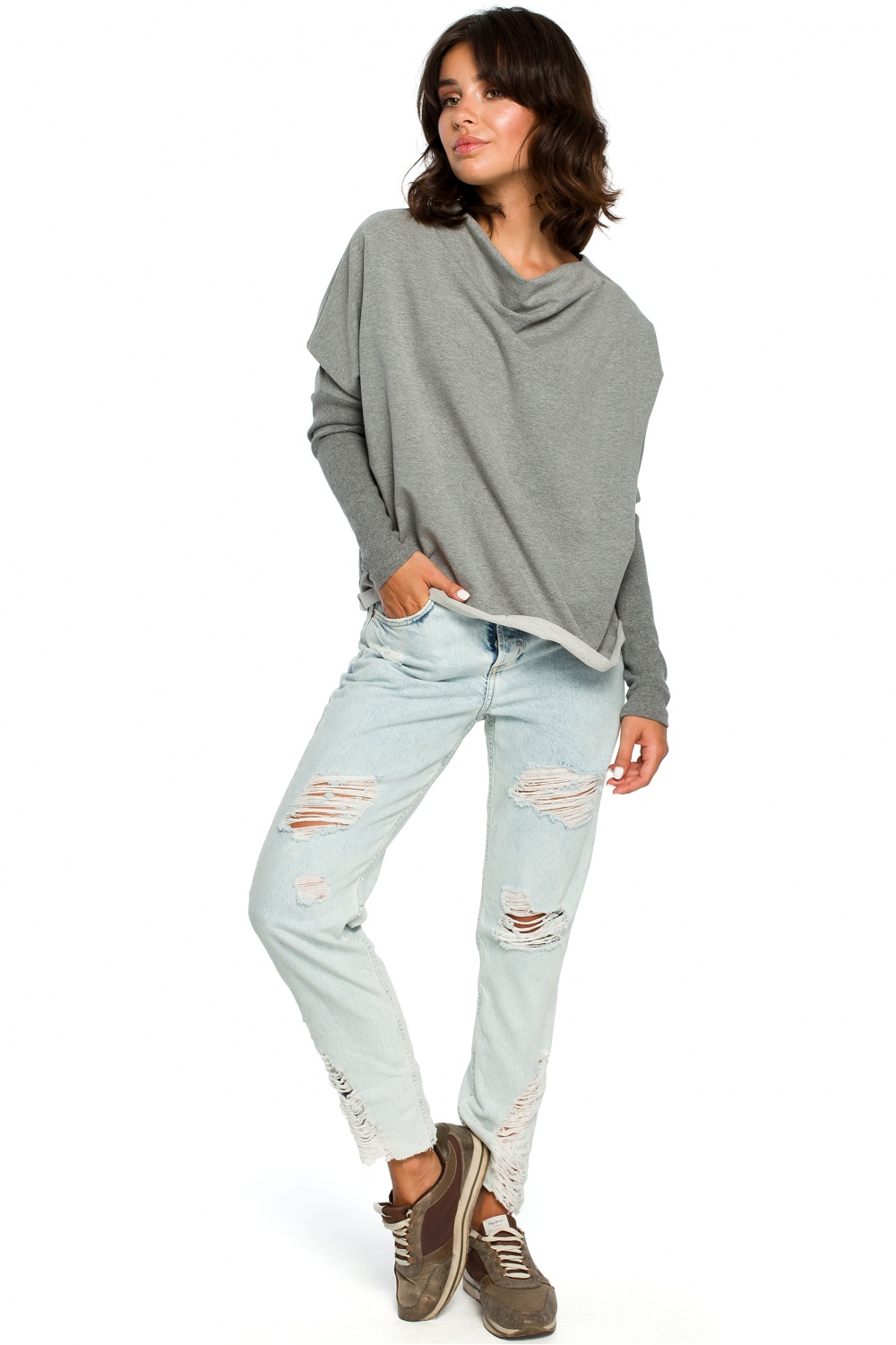 Bluza Damska Model B094 Grey - BeWear124063 - Szary - obrazek 2