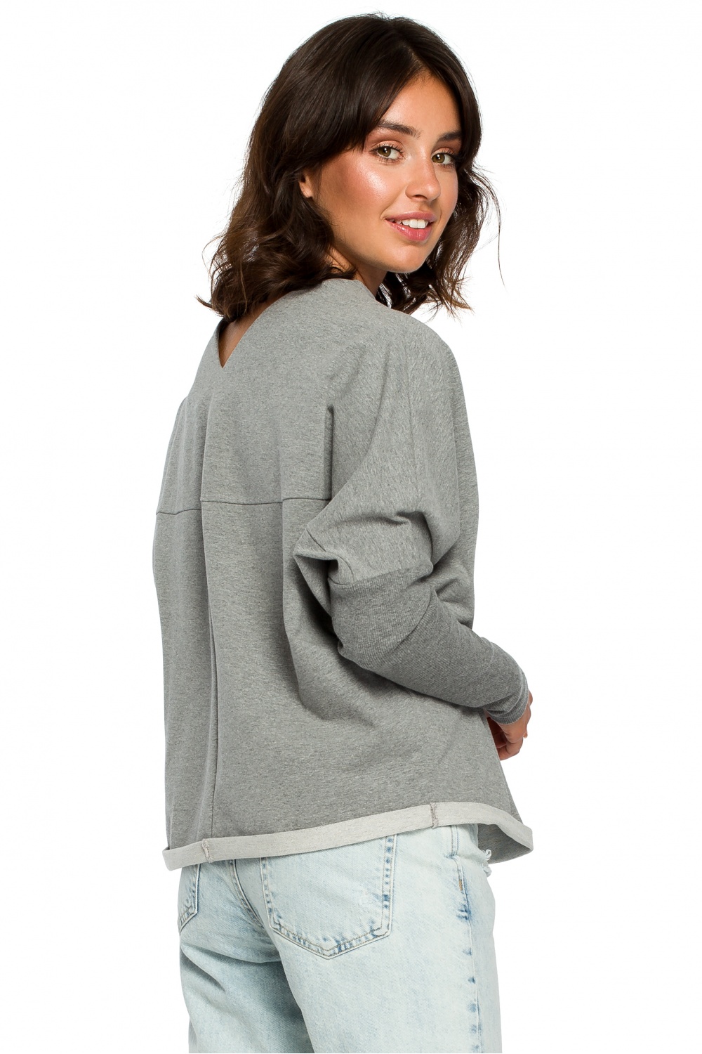 Bluza Damska Model B094 Grey - BeWear124063 - Szary - obrazek 3