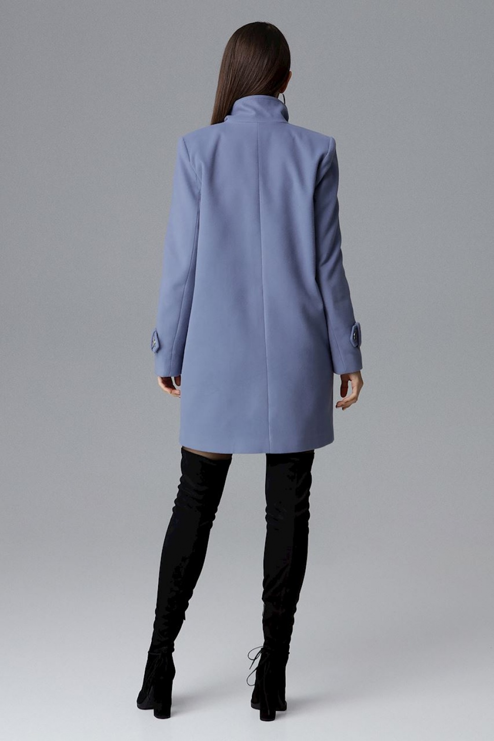 Płaszcz Damski Model M625 Blue - Figl124228 - Niebieski - obrazek 2