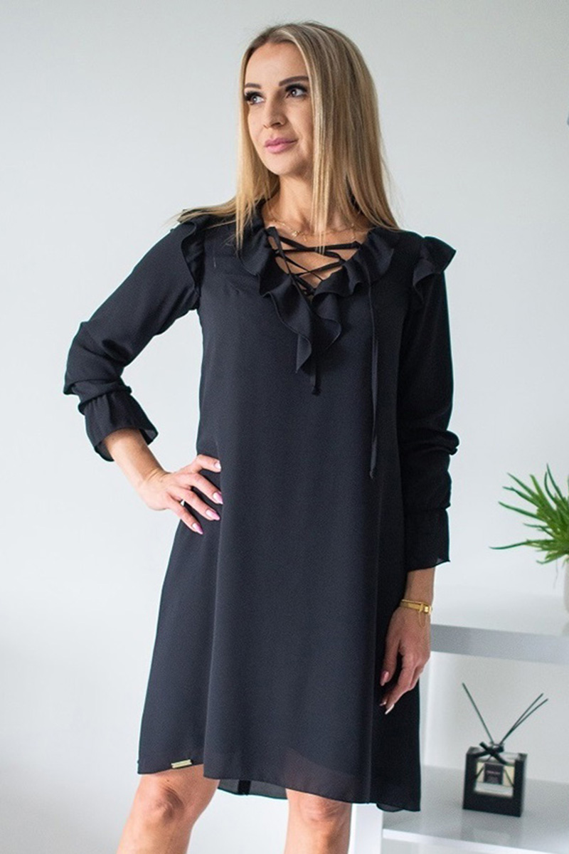 Sukienka Model Paloma Black - Jersa125610 - Czarny - obrazek 2