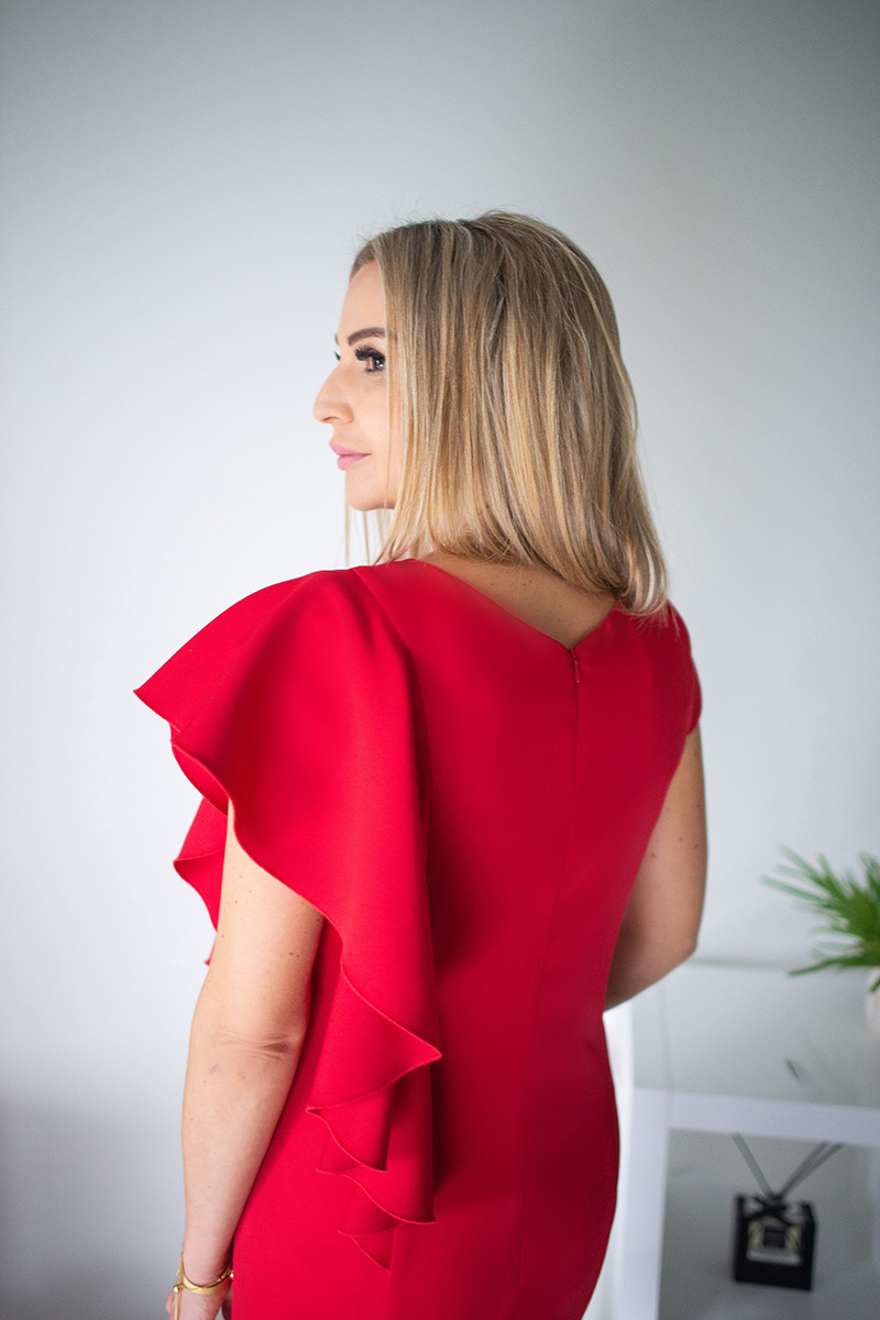 Sukienka Model Mirrela Red - Jersa125612 - Czerwony - obrazek 3