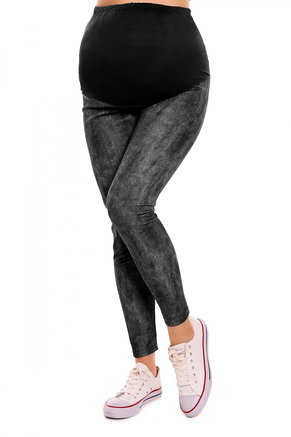 Legginsy Ciążowe Model 1684 Black - PeeKaBoo125823 - Czarny - obrazek 2