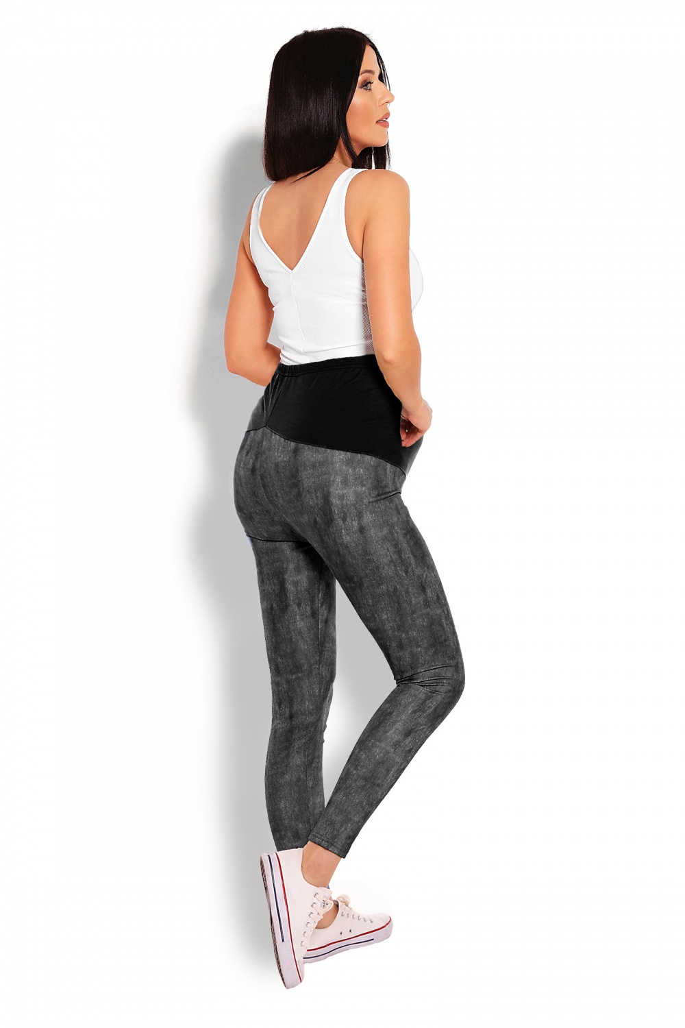 Legginsy Ciążowe Model 1684 Black - PeeKaBoo125823 - Czarny - obrazek 3
