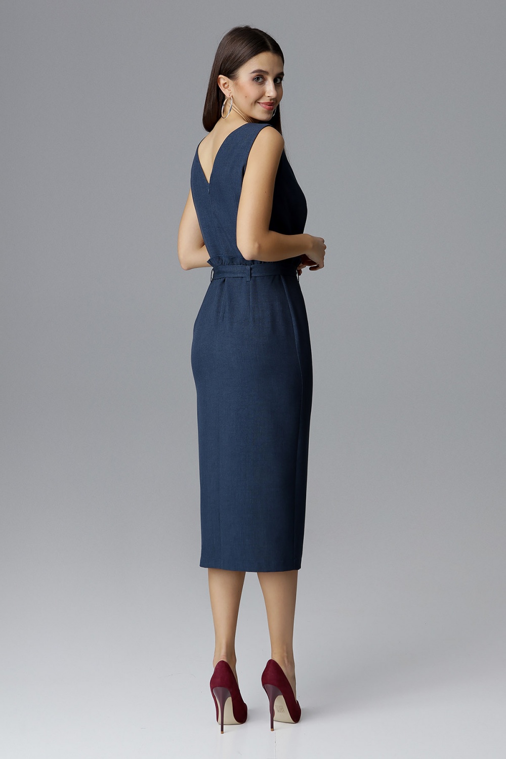 Sukienka Model M633 Navy - Figl126016 - Granatowy - obrazek 3